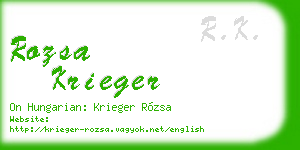 rozsa krieger business card